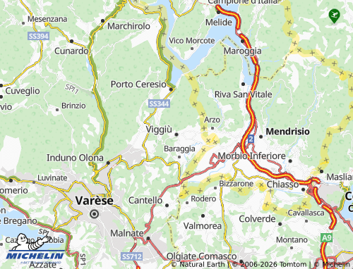 MICHELIN Viggiù map - ViaMichelin