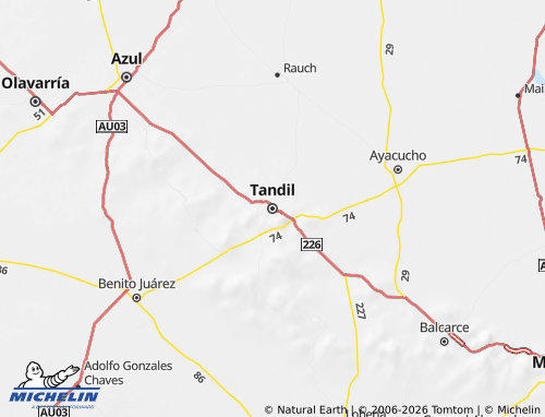 MICHELIN Tandil map - ViaMichelin
