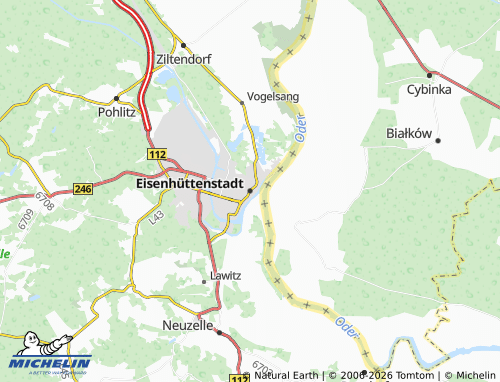 Kaart MICHELIN Eisenhüttenstadt - ViaMichelin