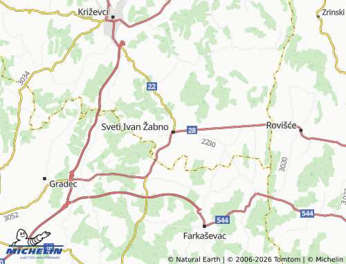 MICHELIN Sveti Ivan Žabno map - ViaMichelin