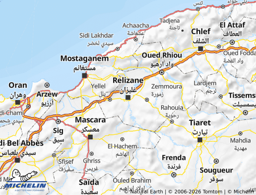 MICHELIN Relizane map - ViaMichelin