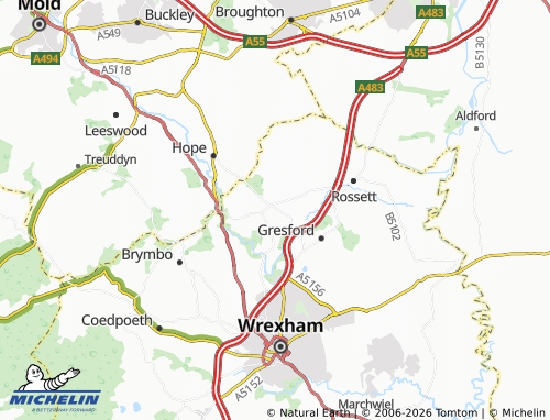MICHELIN Llay map - ViaMichelin