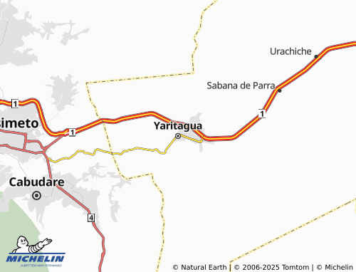 MICHELIN Yaritagua map - ViaMichelin