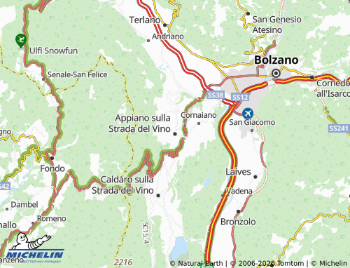 MICHELIN Appiano sulla Strada del Vino map - ViaMichelin