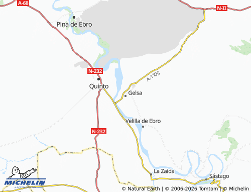 Mapa MICHELIN Gelsa - ViaMichelin