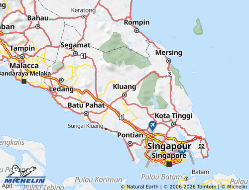 Mappa MICHELIN Kluang - ViaMichelin