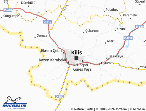 MICHELIN Okçular map - ViaMichelin