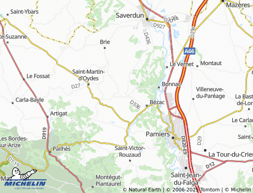 Carte MICHELIN Saint-Amans - ViaMichelin