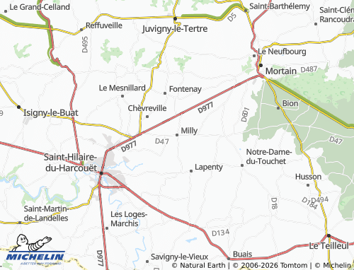 MICHELIN-Landkarte Milly - ViaMichelin