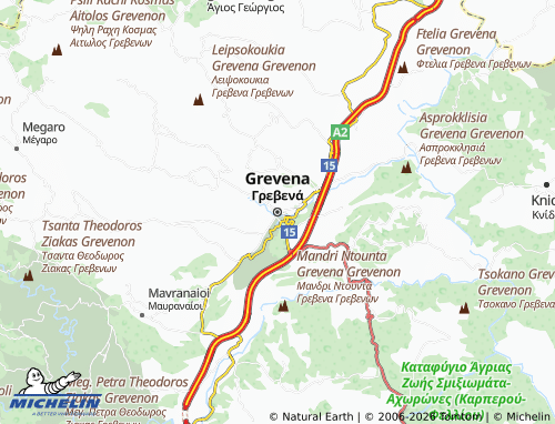 MICHELIN Grevena map - ViaMichelin