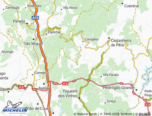 Mapa MICHELIN Pardeiros Fundeiros - ViaMichelin