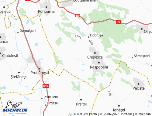 MICHELIN Găuzeni map - ViaMichelin