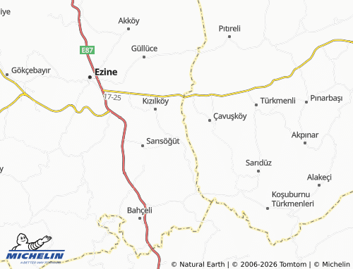 Mappa MICHELIN Çetmi - ViaMichelin