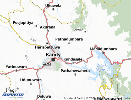 Mappa MICHELIN Udagunnepana South - ViaMichelin