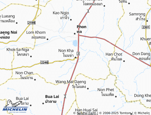 MICHELIN Non Kha map - ViaMichelin