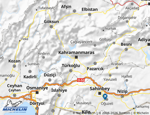 Mapa MICHELIN Onikişubat - ViaMichelin