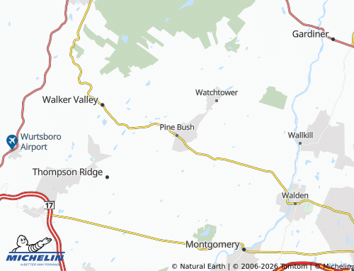 Mappa MICHELIN Pine Bush - ViaMichelin