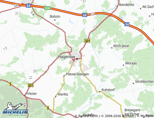 MICHELIN-Landkarte Hagenow - ViaMichelin