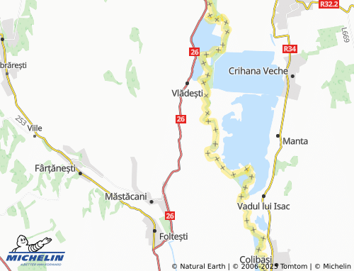 MICHELIN-Landkarte Brănești - ViaMichelin