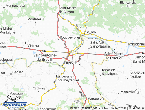 MICHELIN Sainte-Foy-la-Grande map - ViaMichelin