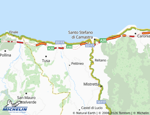 Mappa MICHELIN Motta d'Affermo - ViaMichelin