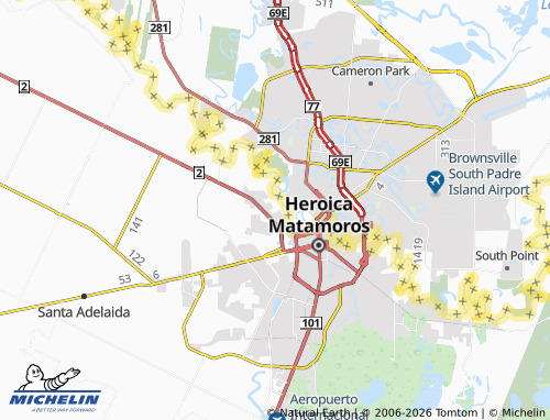MICHELIN 3 Ríos map - ViaMichelin