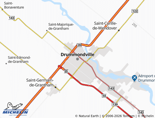 MICHELIN Drummondville map - ViaMichelin