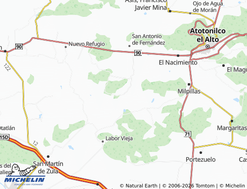 Mappa MICHELIN La Pareja, Los Cuates - ViaMichelin