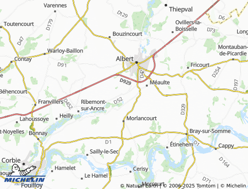 MICHELIN Dernancourt map - ViaMichelin