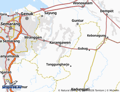 MICHELIN Karangawen map - ViaMichelin