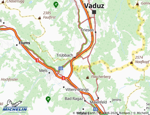 Mappa MICHELIN Trübbach - ViaMichelin