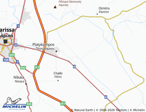 MICHELIN Glafki map - ViaMichelin
