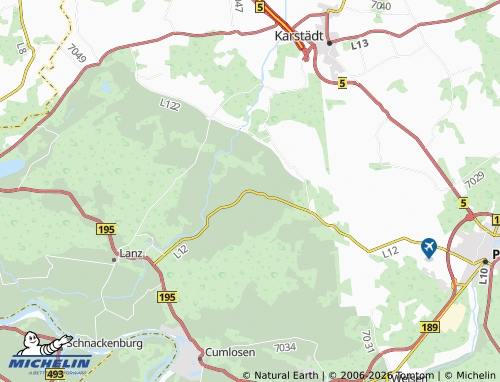 MICHELIN Laaslich map - ViaMichelin