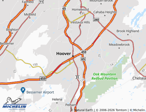 Mappa MICHELIN Hoover - ViaMichelin