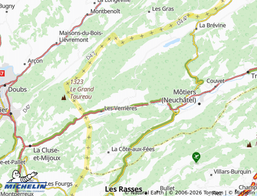 MICHELIN-Landkarte Les Bayards - ViaMichelin