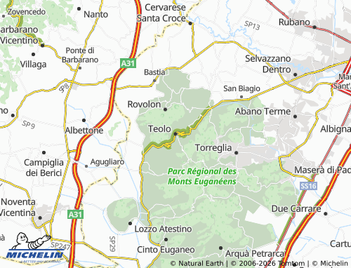 Mappa MICHELIN Teolo - ViaMichelin