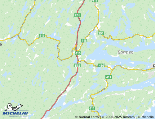 MICHELIN Akland map - ViaMichelin