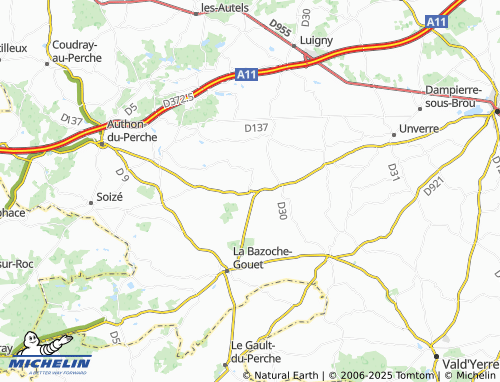 Mapa MICHELIN Les Autels-Villevillon - ViaMichelin