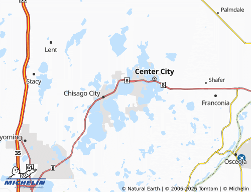 Carte MICHELIN Chisago Lake - ViaMichelin