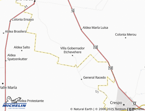 MICHELIN Villa Gobernador Etchevehere map - ViaMichelin