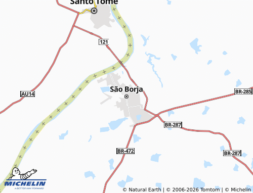 Mapa MICHELIN São Borja - ViaMichelin
