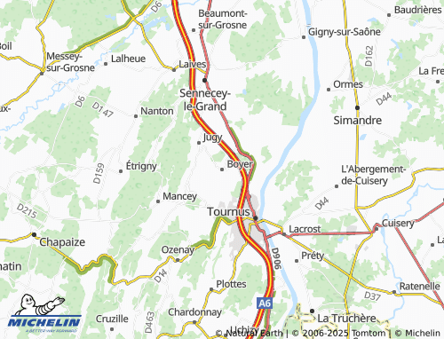 MICHELIN-Landkarte Boyer - ViaMichelin