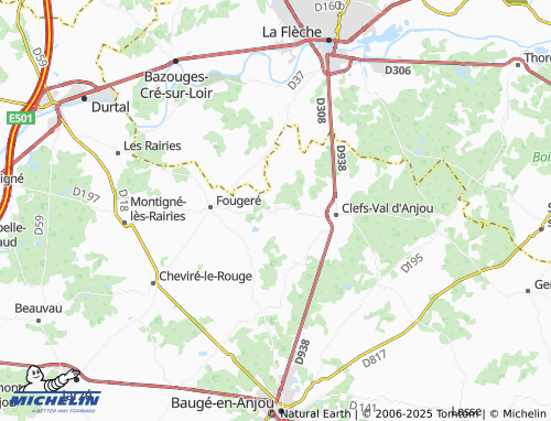 MICHELIN-Landkarte Saint-Quentin-lès-Beaurepaire - ViaMichelin