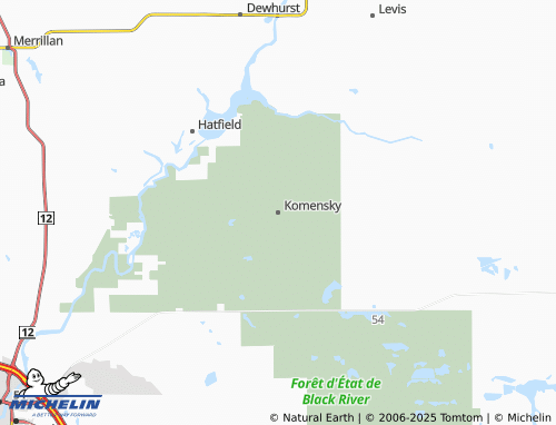 MICHELIN Komensky map - ViaMichelin
