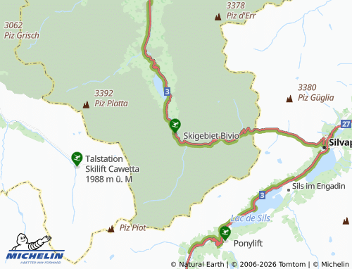 Mapa MICHELIN Bivio - ViaMichelin