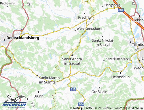 Mappa MICHELIN Sankt Andrä im Sausal - ViaMichelin