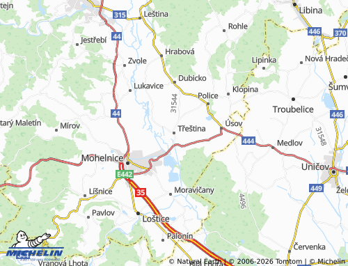 Mappa MICHELIN Třeština - ViaMichelin