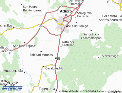 Mapa MICHELIN Santa Ana Coatepec - ViaMichelin
