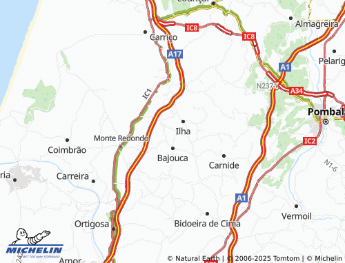 MICHELIN Moital map - ViaMichelin