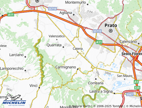 Mappa MICHELIN Tizzana - ViaMichelin
